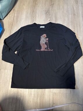 Columbia Black Long-Sleeve Ski Graphic Tee